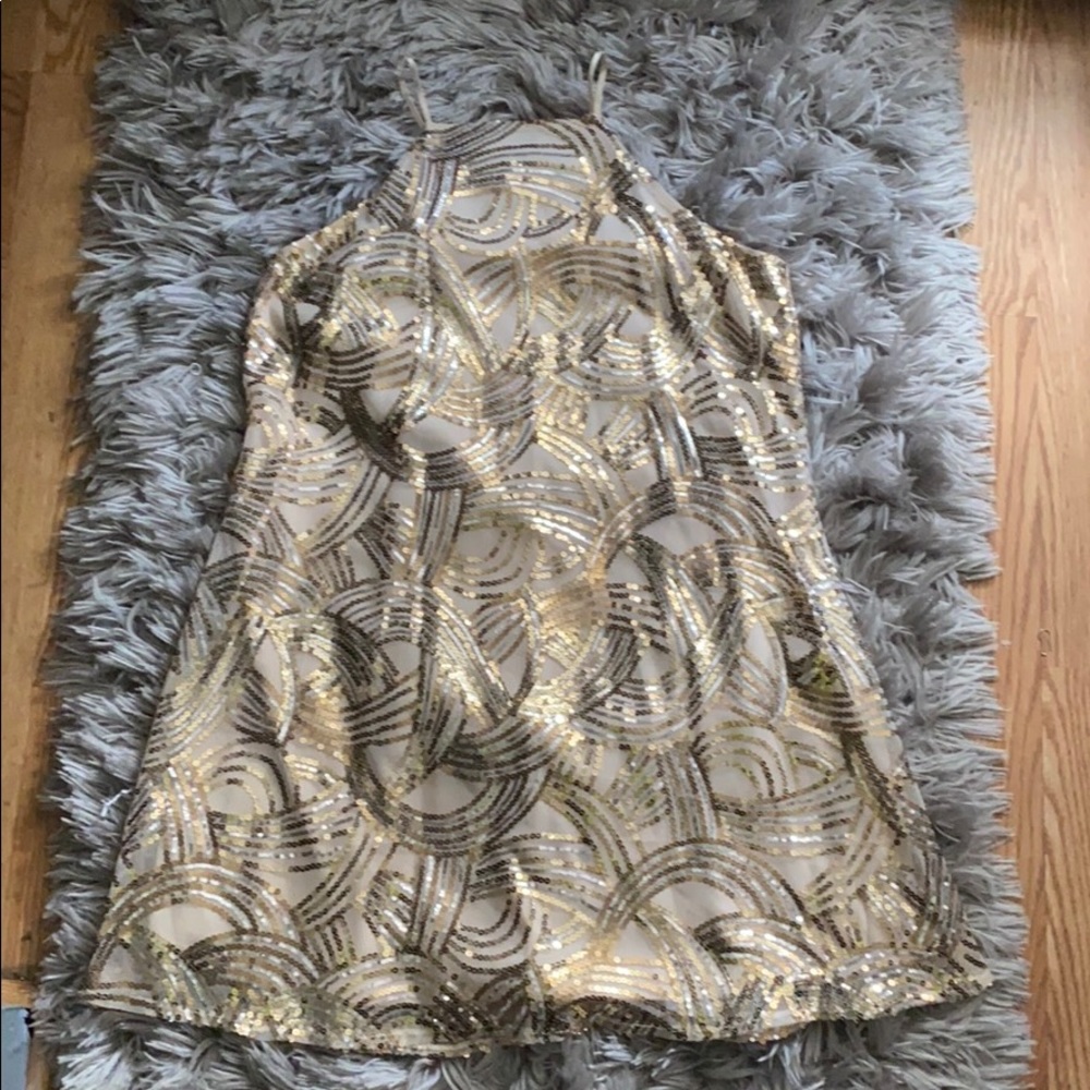 Gold Sequin Party Dress size L